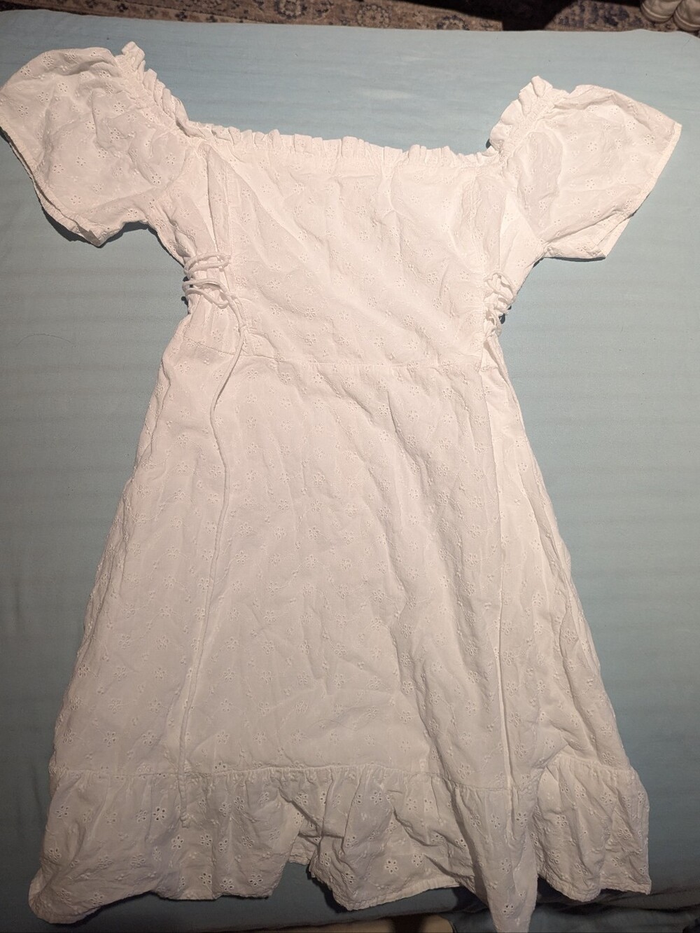 ASOS White Broderie Anglaise Milkmaid Dress